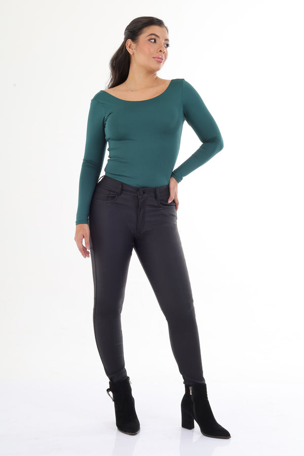 Jean Skinny Efecto Cuero