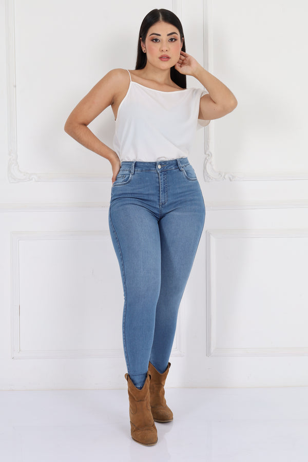 Jean Skinny Elástico Medio